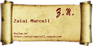 Zalai Marcell névjegykártya